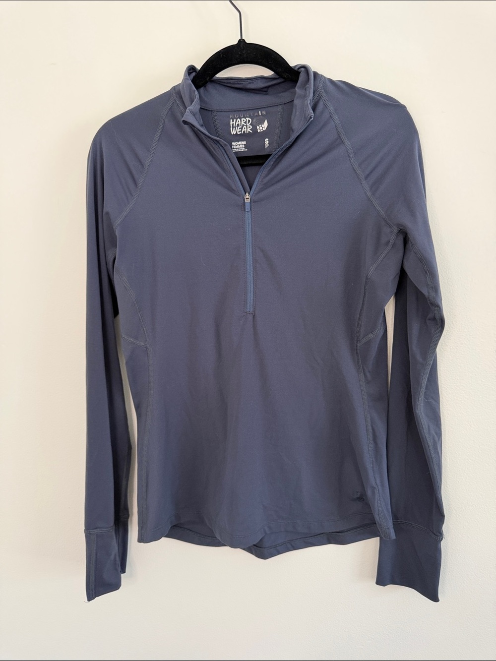 Mountain Hardwear Women's Long-Sleeve Half-Zip Top Dark Slate Blue Small - Picture 1 of 10